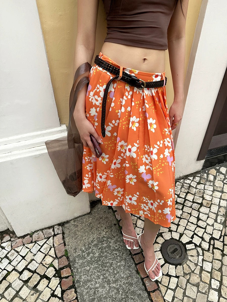 ‘Vivid’ pleated skirt