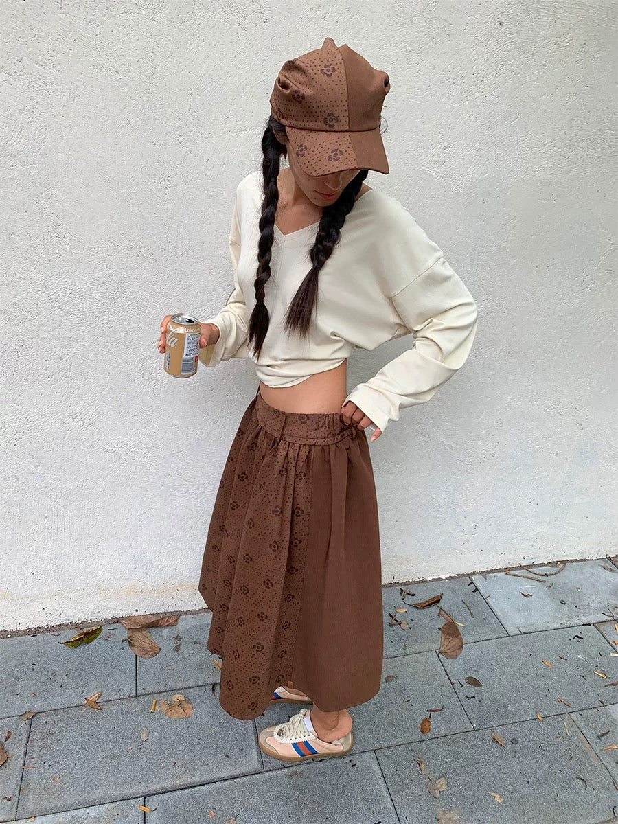 Puffy midi-skirt