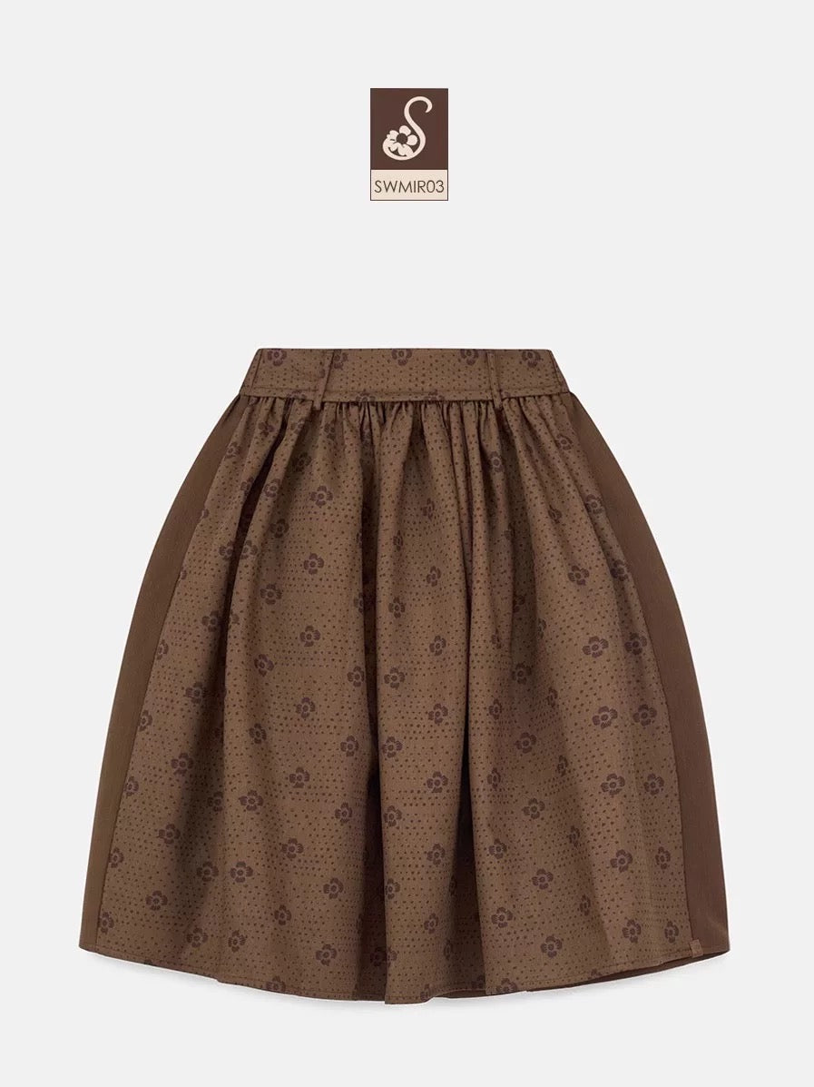 Puffy midi-skirt