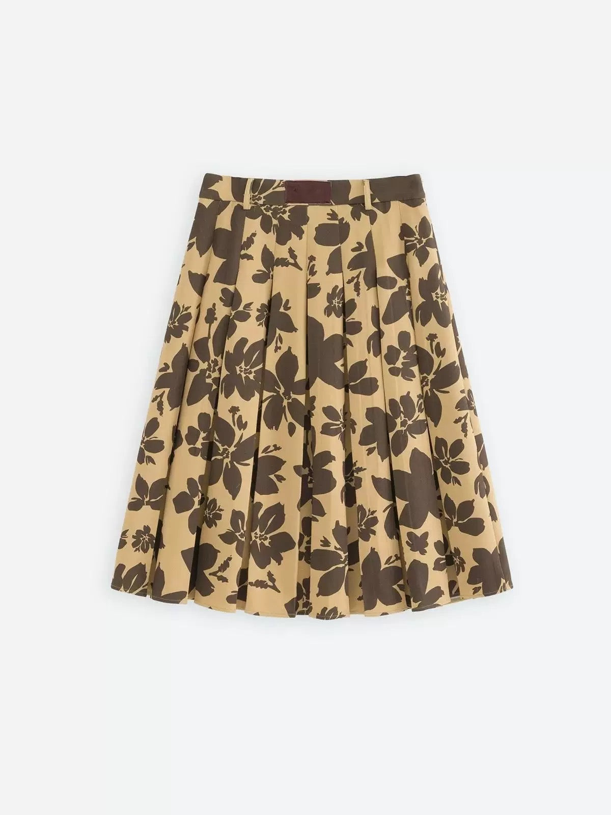 ‘Flame flowers’ pleated skirt