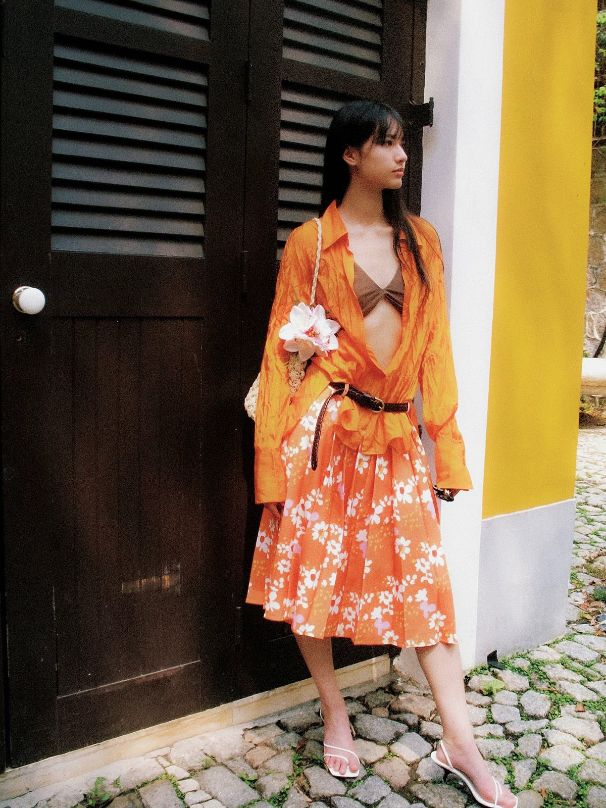 ‘Vivid’ pleated skirt