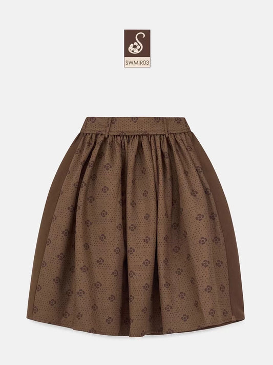 Puffy midi-skirt